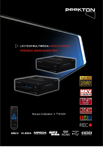 Mode d’emploi Peekton PEEKBOX 264HD Lecteur multimédia