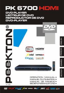 Manual de uso Peekton PK 6700 HDMI Reproductor DVD