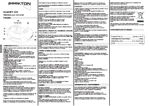 Mode d’emploi Peekton CLOCKY 231 Radio-réveil