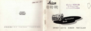Bruksanvisning Leica IIf Kamera