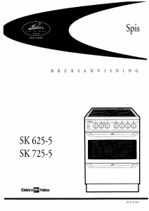 Bruksanvisning ElektroHelios SK725-5 Spis