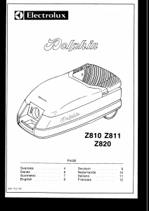 Bruksanvisning Electrolux Z820 Dolphin Dammsugare