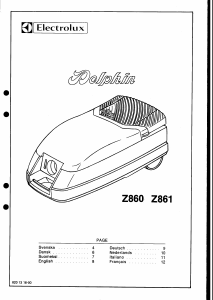 Bruksanvisning Electrolux Z860 Dolphin Dammsugare