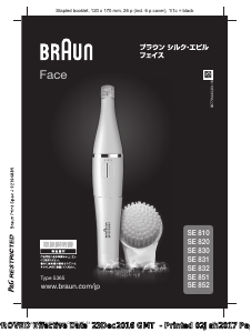 Manual Braun 852 Face Epilator