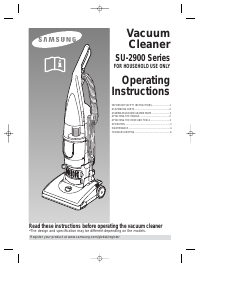 Manual Samsung SU2930 Vacuum Cleaner
