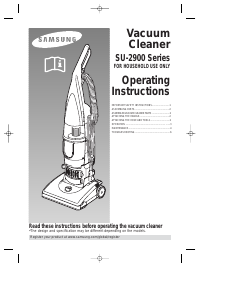 Bruksanvisning Samsung SU2920 Dammsugare