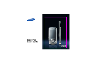 Bruksanvisning Samsung SGH-U700W Mobiltelefon