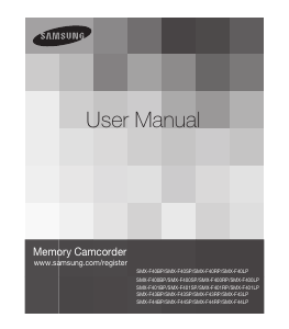 Manual Samsung SMX-F401SP Camcorder