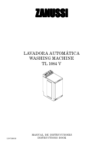 Manual de uso Zanussi TL1084V Lavadora