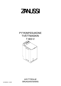 Bruksanvisning Zanussi T803V Tvättmaskin