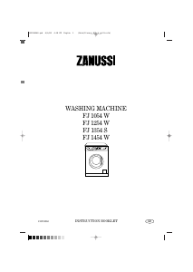 Bruksanvisning Zanussi FJ 1254 W Tvättmaskin
