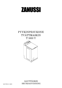 Käyttöohje Zanussi T1033V-1 Pesukone