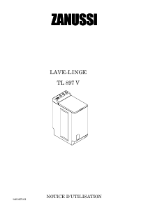 Mode d’emploi Zanussi TL897V Lave-linge