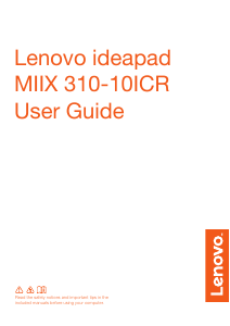 Bruksanvisning Lenovo IdeaPad Miix 310-10ICR Tablet