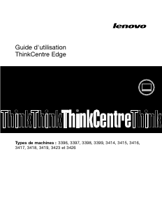 Mode d’emploi Lenovo ThinkCentre Edge 92z 3417 Ordinateur de bureau