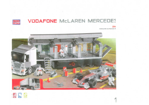 Manual Mega Bloks set 3244 Vodafone McLaren Mercedes Rig
