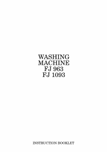 Bruksanvisning Zanussi FJ 963 Tvättmaskin
