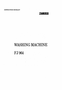 Bruksanvisning Zanussi FJ 964 Tvättmaskin
