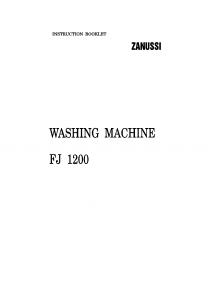 Bruksanvisning Zanussi FJ 1200 Tvättmaskin