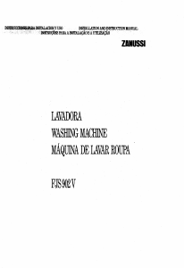 Manual Zanussi FJS 902 V Máquina de lavar roupa