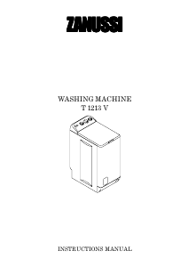 说明书 金章 T1213V 洗衣机
