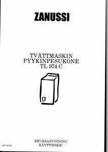 Bruksanvisning Zanussi TL974C Tvättmaskin