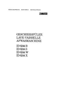 Bedienungsanleitung Zanussi ID 6244 B Geschirrspüler