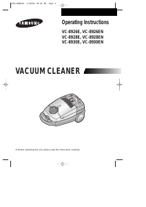 Handleiding Samsung VC-8928EN Stofzuiger