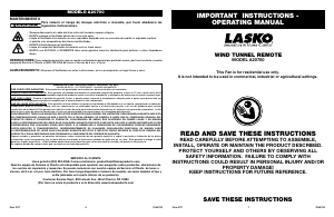 Manual de uso Lasko A20700 Wind Tunnel Ventilador