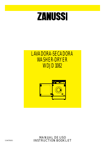 Manual de uso Zanussi WDJD1082 Lavasecadora