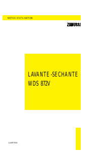 Mode d’emploi Zanussi WDS872V Lave-linge séchant
