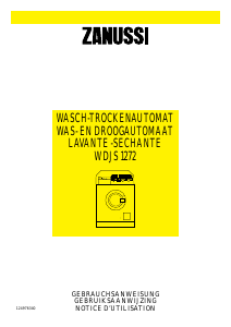 Handleiding Zanussi WDJS1272 Was-droog combinatie