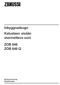 Bruksanvisning Zanussi ZOB646QW Ugn