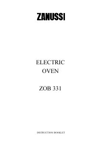 Manual Zanussi ZOB331W Oven