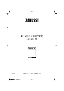 Handleiding Zanussi TC 485 W Wasdroger