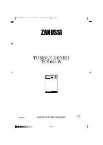 Handleiding Zanussi TCS 683 W Wasdroger