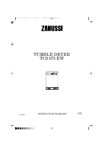 Handleiding Zanussi TCS 675 EW Wasdroger