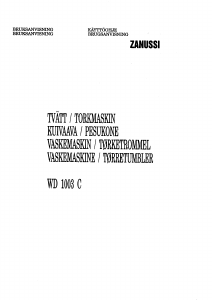 Käyttöohje Zanussi WD1003C Kuivaava pesukone