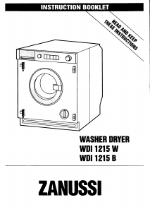 Bruksanvisning Zanussi WDI1215B Kombinerad tvätt-tork