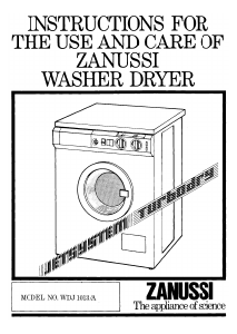 Bruksanvisning Zanussi WDJ1013/A Kombinerad tvätt-tork