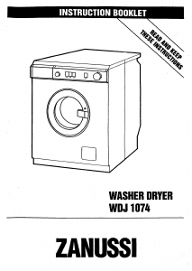 Bruksanvisning Zanussi WDJ1074 Kombinerad tvätt-tork