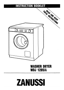 Handleiding Zanussi WDJ1285 Was-droog combinatie