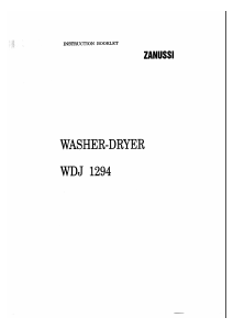 Manual Zanussi WDJ1294 Washer-Dryer