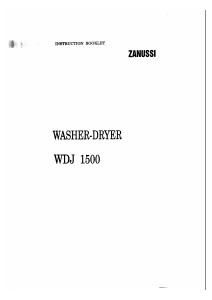 Manual Zanussi WDJ1500 Washer-Dryer