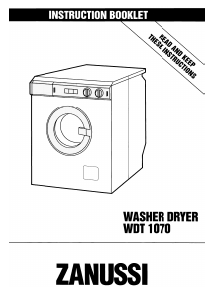 Bruksanvisning Zanussi WDT1070 Kombinerad tvätt-tork