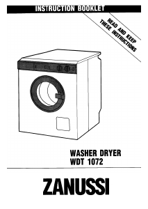 Handleiding Zanussi WDT1072 Was-droog combinatie