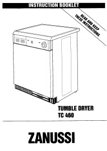 Manual Zanussi TC 460 Dryer
