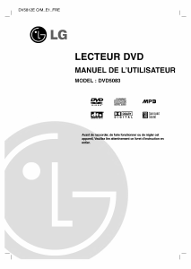 Mode d’emploi LG DVD5083 Lecteur DVD
