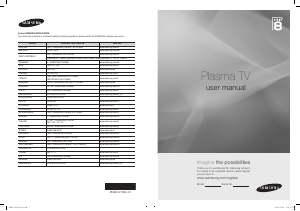 Käyttöohje Samsung PS50B855Y1W Plasmatelevisio