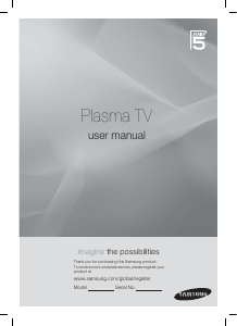 Mode d’emploi Samsung PS50A566S2M Téléviseur plasma